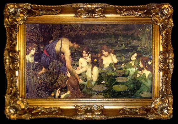 framed  John William Waterhouse Hylas and the Nymphs, ta009-2